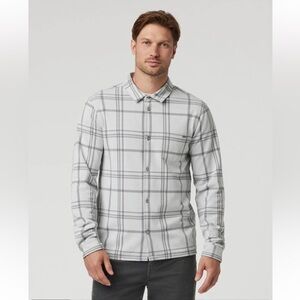 VUORI Seaview Plaid Button Down Shirt Men's Plaid Shirt - Gray  size S